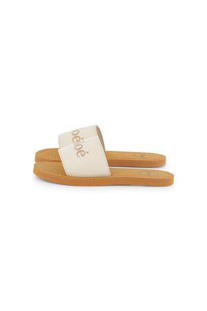 Ciabatta in pelle beige CHLOE' KIDS | C20507148